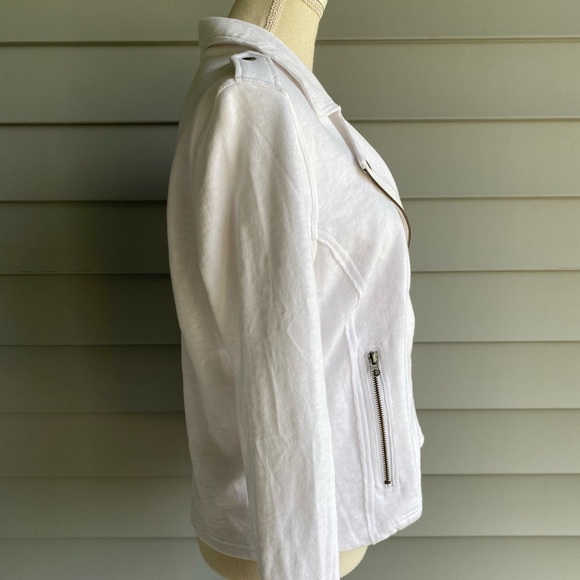 White terry biker style jacket - Picture 9 of 13